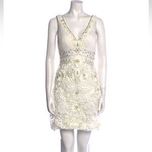 Sue Wong White Beaded Mini Dress - Sz 2